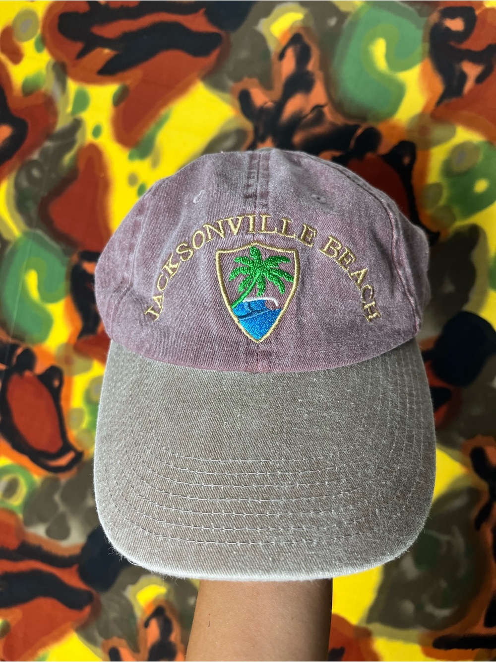 Vintage 90s Jacksonville Beach Florida Cotton washed cotton hat